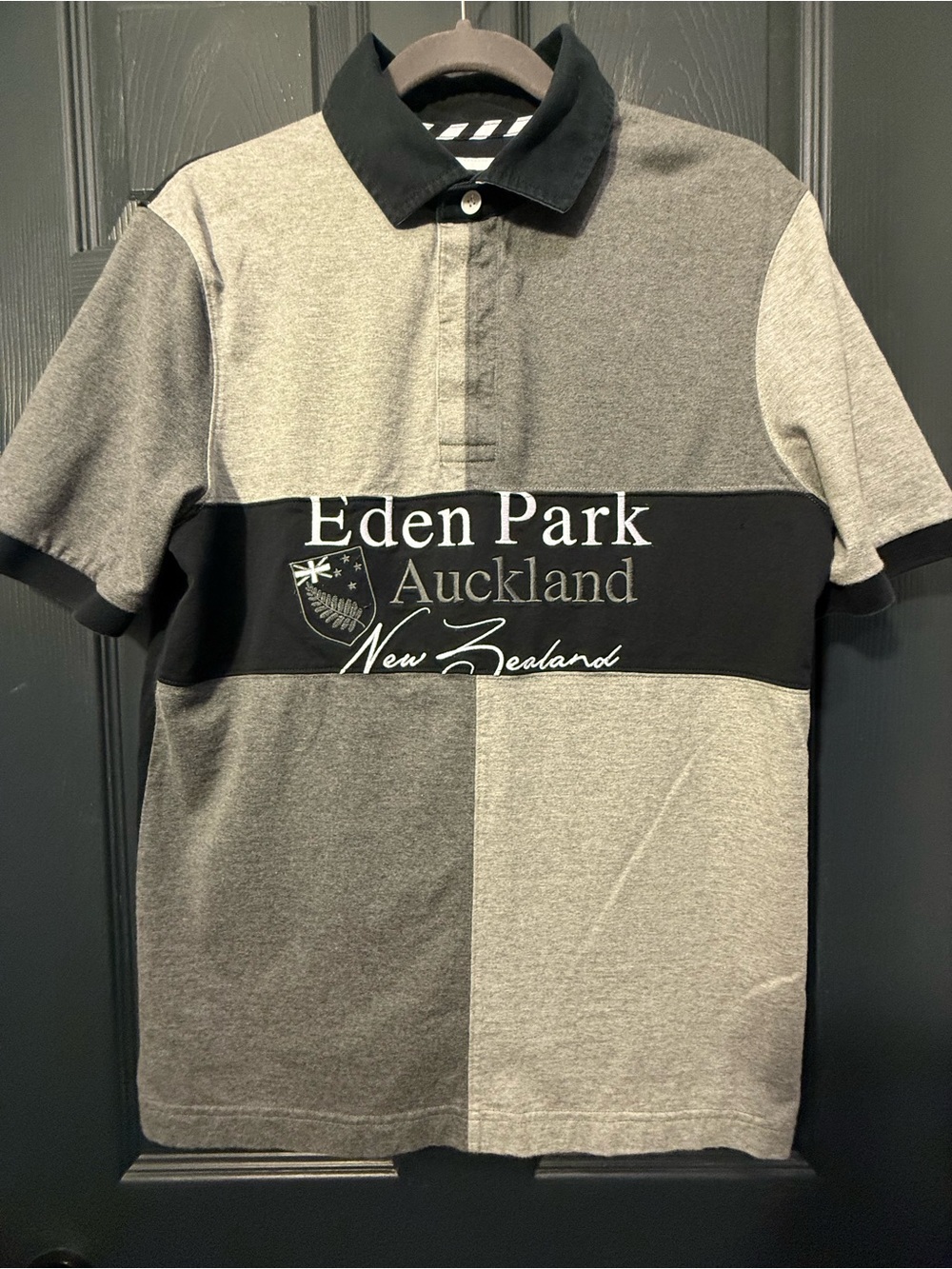 Eden Park Paris Men’s Small Gray Black Auckland New Zealand Polo Shirt